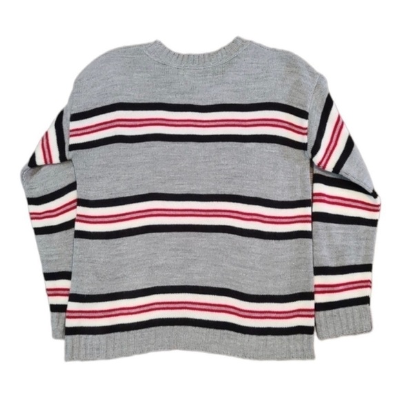 Cotton Emporium Blue And Grey Knit Striped Sweater Size M - Picture 2 of 3